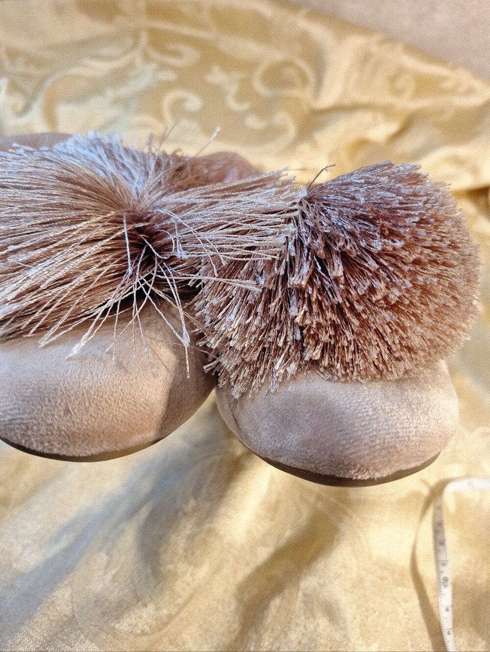 Birdies Blush Pink Pom-Pom Slide Slippers - Picture 4 of 10